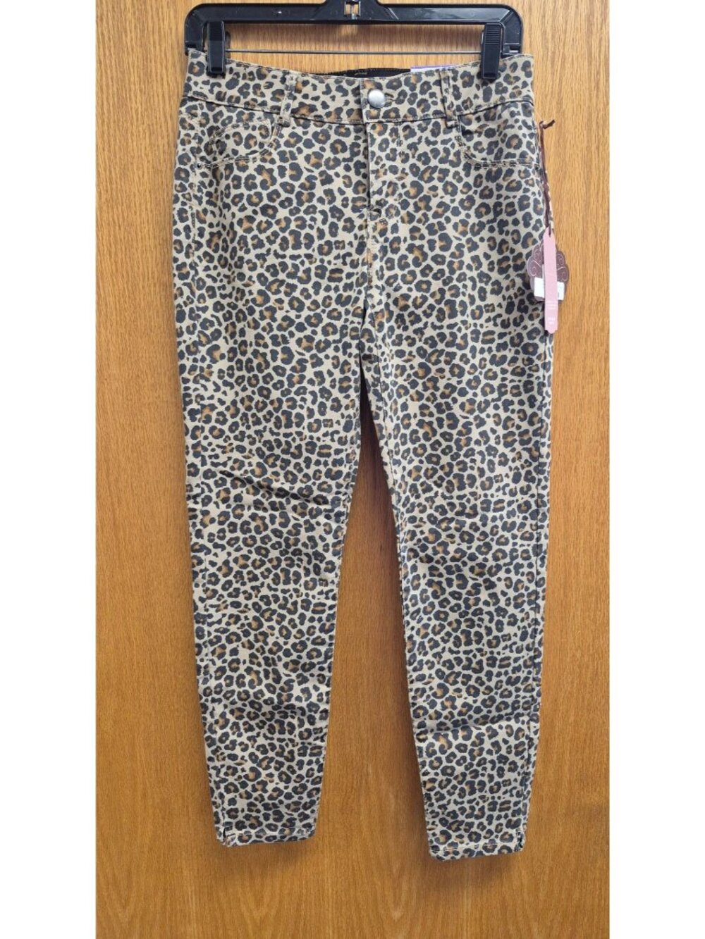 Knox Rose Womens Leopard Print Ankle Skinny Pants Size 8 Comfort Waist Stretch F - Picture 7 of 12